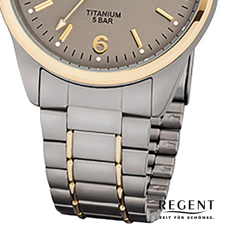 Regent Men's Quartz Watch with Elegant Analogue Display and Silver