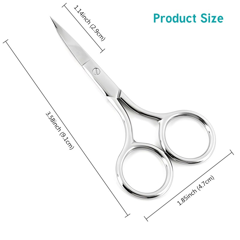 Facial Hair Grooming Scissors for Men & Women: Eyebrow, Nose