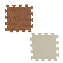 FixtureDisplays 24X24" Wood Grain EVA Interlocking Foam Floor Tiles  Home Gym 25 Pack 100 SQ FT
