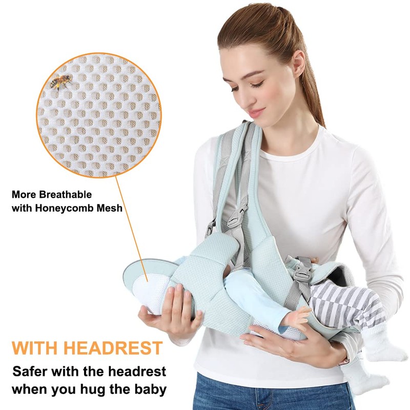 Azeekoom Baby Carrier Ergonomic with Hip Seat, Cotton Child Carrier