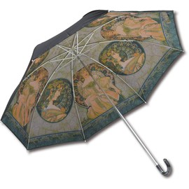 Upower AU-02501 Famous Painting Folding Umbrella (For Rain or Shine), Mucha "Vine to Dream" AU-02501 Unfolded Size: Diameter 33.5 x Length 28.7 inches (85 x 73 cm), Rib Length: 19.3 inches (49 cm) (8