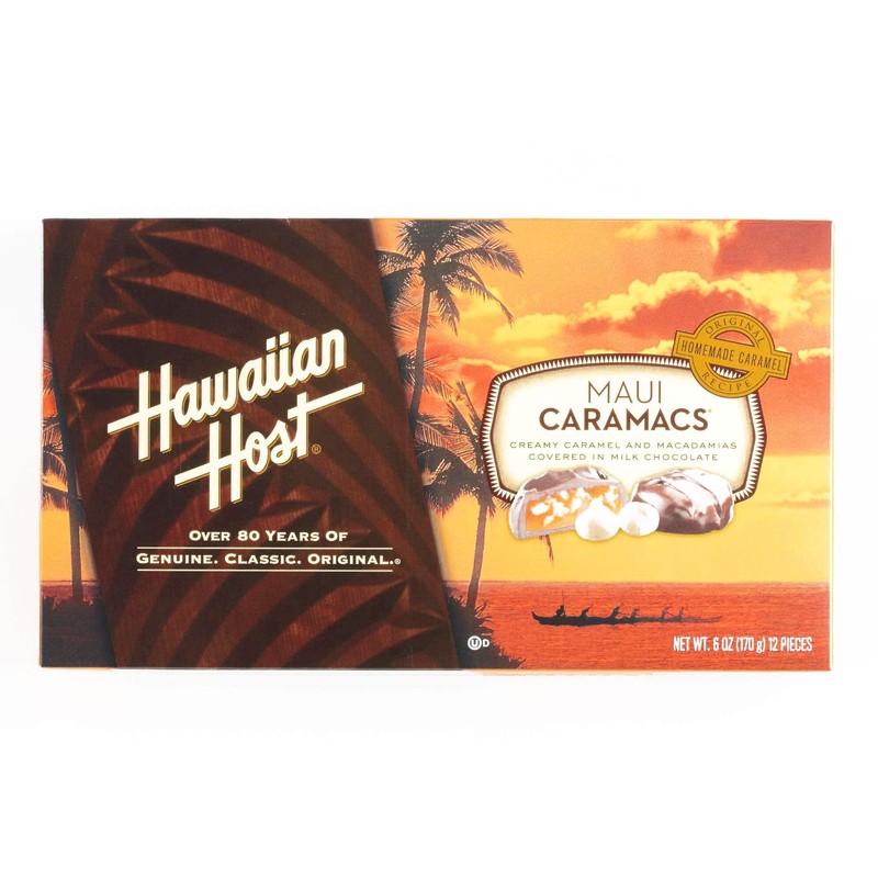 Hawaiian Host Maui Caramacs Creamy Caramel and Macadamias Covered in