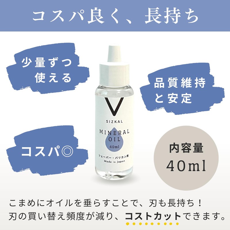 SIZKAL Japanese Shaver Oil, Clipper, 1.4 fl oz (40 ml),