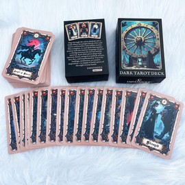 Unique Dark Gothic Tarot Deck, Tarot Cards for Beginners, Dark Fantasy Style Deck, Witch Divination Tool, Fortune Telling Tarot Learning Decks