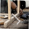 OHPHCALL 2pcs Sturdy Metal Ruler 45/90 Degree Angle Layout Tool