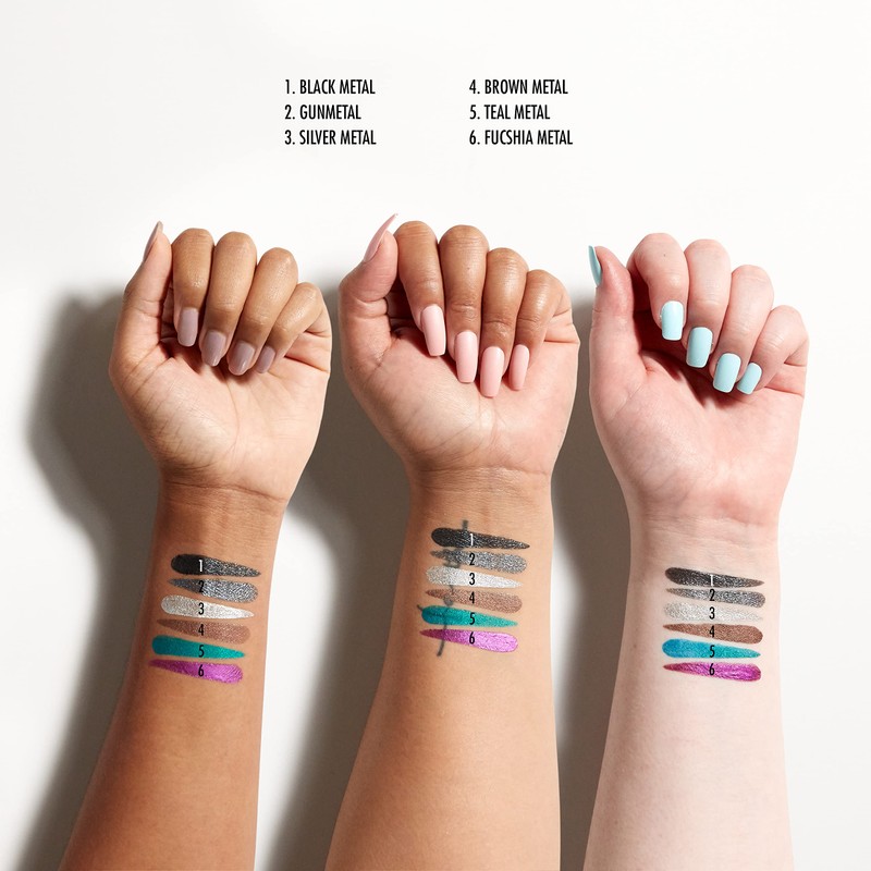 NYX Professional Makeup,Epic Wear, Delineador Líquido de Ojos, Silver Metal,