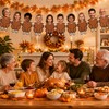 Irenare 22 pcs Fall Thanksgiving DIY Turkey Banner Turkey Paper
