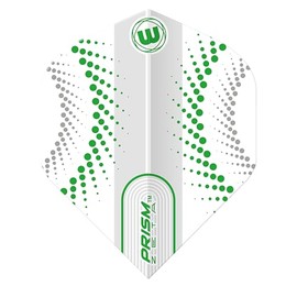 WINMAU Prism Zeta Circles White and Green Dart Flights - 1 Set Per Pack (Total 3 Flights)