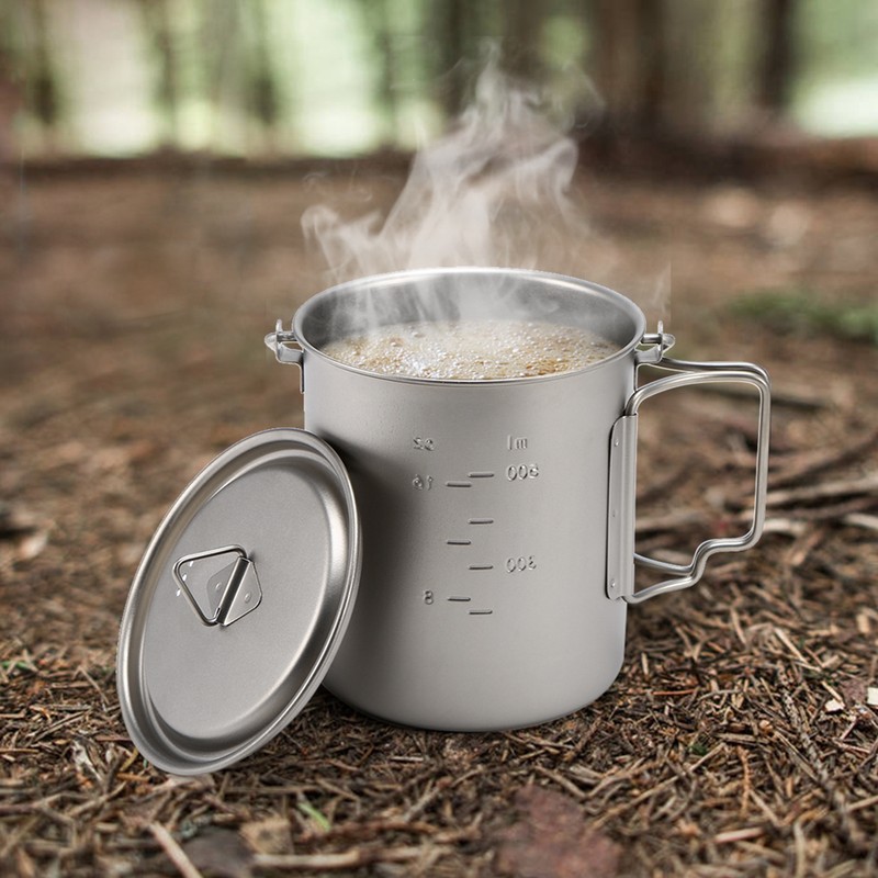 Ultralight Titanium Cup Outdoor Portable Mug Camping Picnic Water Cup