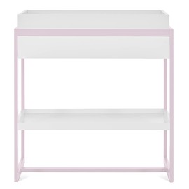 Dream On Me Arlo Changing Table in Blush Pink, Made of Solid New Zealand Pinewood, Non-Toxic Finish, Comes with Water Resistant Mattress Pad & Safety Strap