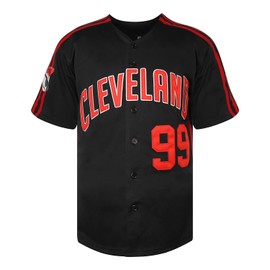 TKJPYWYH Ricky Vaughn 99 Movie Baseball Jersey,90s Hip Hop Clothing Stitched Sports Fan Shirt Navy Grey White S-3XL(99 Navy,Medium)