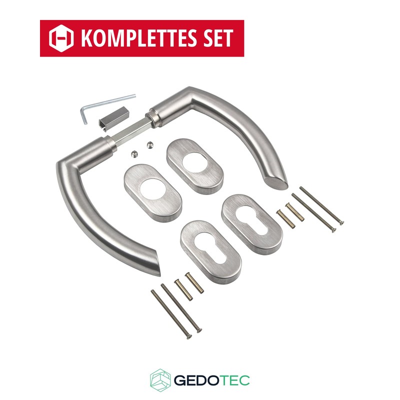 Gedotec Cuba Door Handle Set Garden Gate Door Fitting Stainless