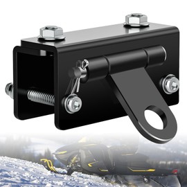 Universal Snowmobile Bumper Hitch - Adjustable Heavy-Duty Steel Sled Trailer Towing Hook Kit for Ski Doo/Polaris/REV/Arctic Cat/Yamaha, Tongue Type Snowmobile Accessories
