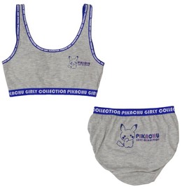Pokémon Pair Inner Pat, Girls, Stretch, gray