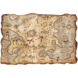 NEW Pirate Party Pin The Flag Treasure Map Children Kids Fun Game
