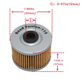 Road Passion 52010-1053 Oil Filter Replacement for Ninja 125 125 2020/ Z125 PRO 125 2017 2018 2019/ POLARIS OUTLAW 500 500 2006 2007/ PREDATOR 500 496 2003-2007 （4pcs）