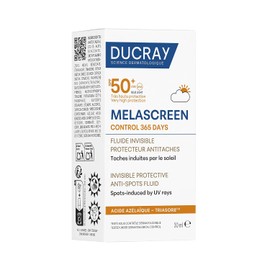 DUCRAY, Melascreen Control 365 Fluido Protector Antimanchas FPS 50+, Sin Color, Protección Solar Facial de Muy Amplio Espectro con Ácido Azelaico, 30 ml