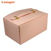 LG7241 Large Travel Jewelry Storage Box 2-Layer PU Leather Button