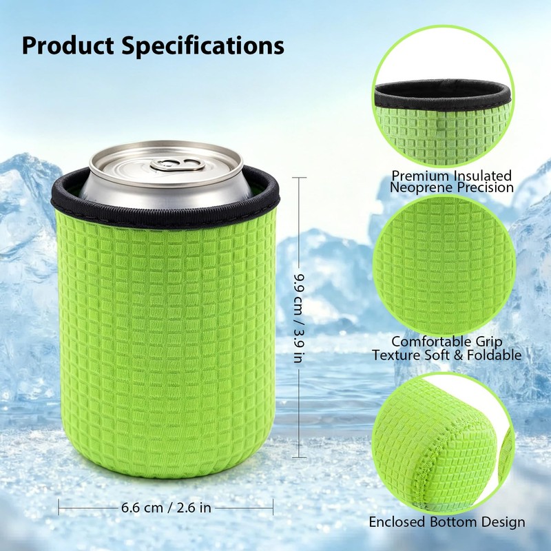 4 X Cooler Sleeve Raffredda Lattina 7 x 10 cm