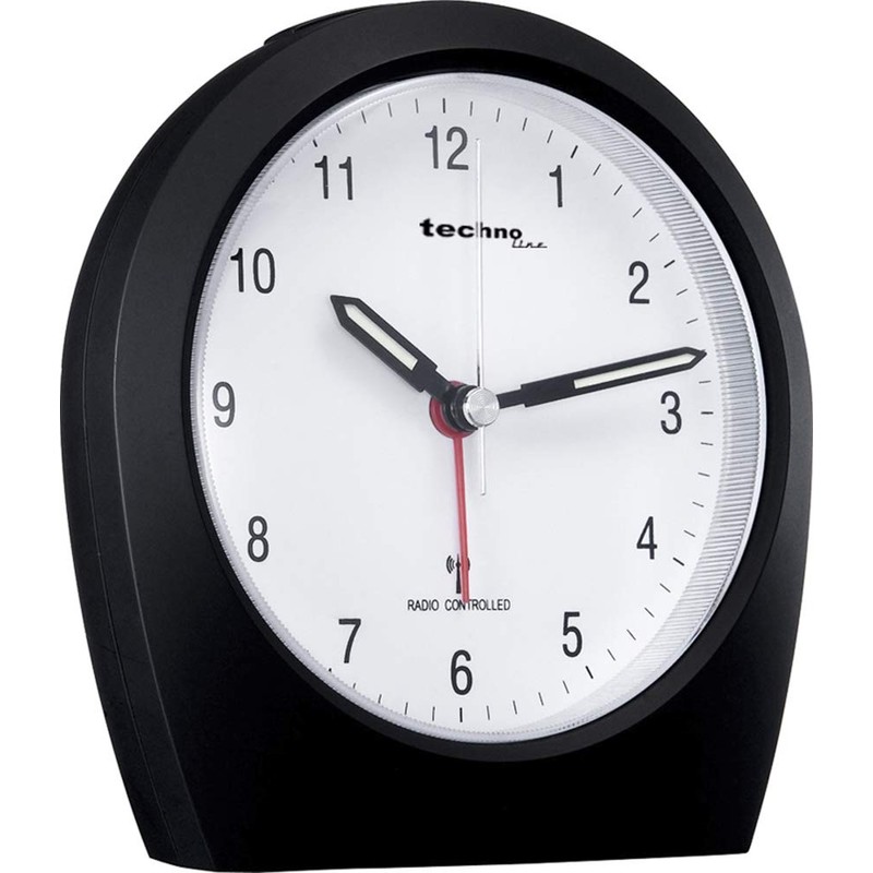 Technoline Funkwecker WT 758 mit Schlummerfunktion und Beleuchtung, Schwarz