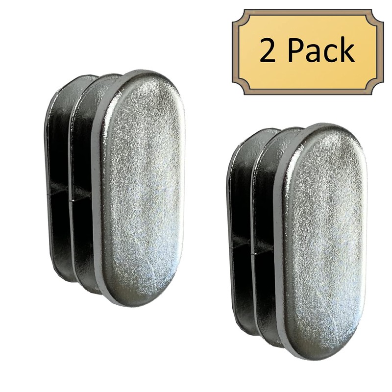 Oval Closet Rod End Cap |15mm x 30mm | Polished