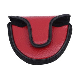 SEACLOUD 1pcs Red PU Leather Magnet Golf Mallet Putter Head Cover Golf Club Putter Headcover Mallet Cover with Magnetic Closure