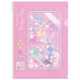 My Melody 50th Anniversary Girly Pop Heart A4 Clear File Set of 2
