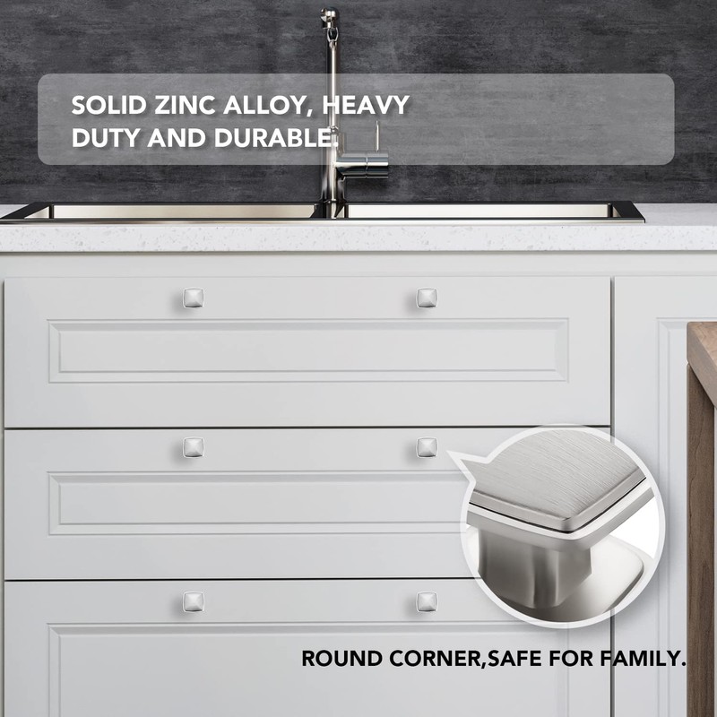 Home Expert Cabinet Knobs 10 Pack Brushed Nickel Kitchen Cabinet