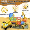 Magnetic Tiles Magnetic Construction Set with 2 Cranes Boys Toys