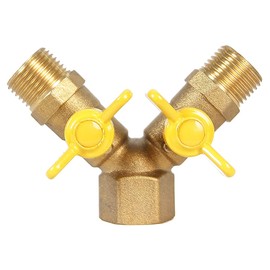 Soytich YV08 2-Way Y-Splitter for Inlet Hoses, 1/2 Inch Male Thread for 2 Connections