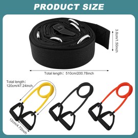 GZjiyu 1 STK Türanker Gurt, 3 STK Bands Powerband Tube, Schwerlast Multi-Loop Widerstandsbänder Krafttraining ürankergurt für Zuhause, Kraftraining, Multi Expander Sportgeräte