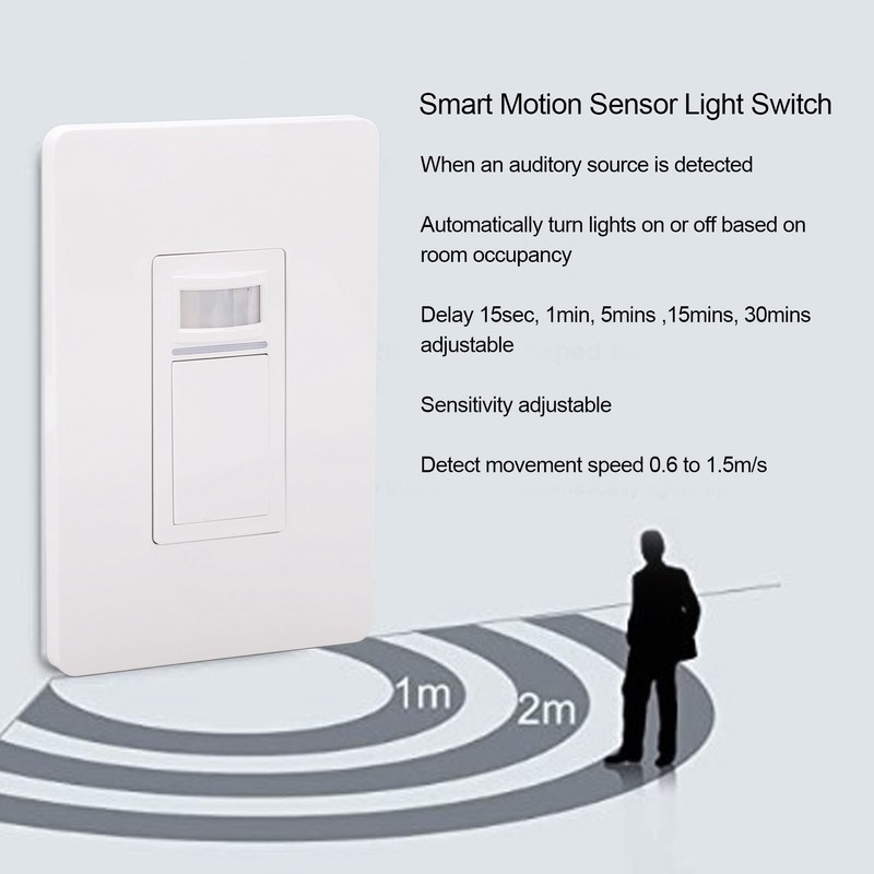Smart Motion Sensor Light Switch 2.4GHz Wifi Motion Detector Light