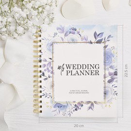 Joeji's Kitchen Bridal Planning Book, Notebook & Wedding Planner Book, Flower Design Beautiful Engagement Fiancé Gift Wedding Planner UK