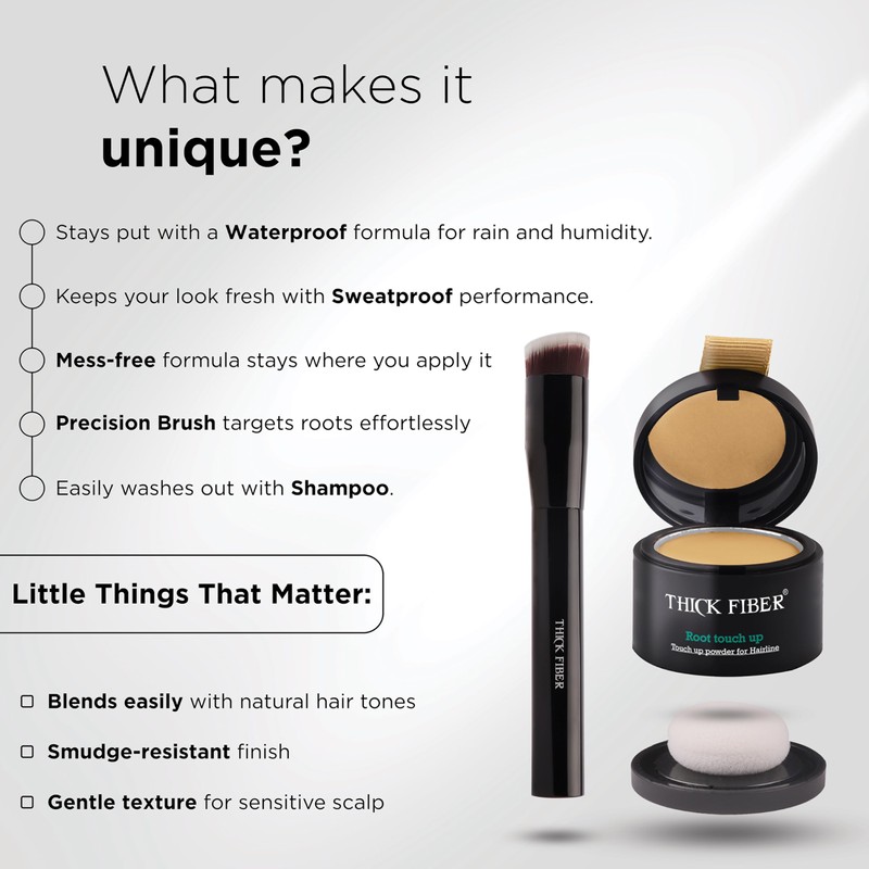 THICK FIBER Root Powder - Hair Concealer for Hair Thickening