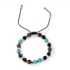 Bemous Boho Turquoise Bracelets for Men Healing Crystal Bracelet Black