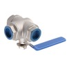 1pc Stainless Steel SUS304 Pipe Ball Valve Three Way T