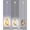 karyfine Mini Pendant Lights Kitchen Island Light Brown Glass Lamp