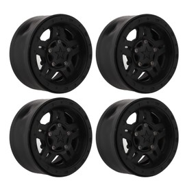 4Pcs 2.2 Inch RC Wheels Replacement High Strength Stable RC Truck Tyres for Axial Scx10 Wraith 90018 RC Cars Black