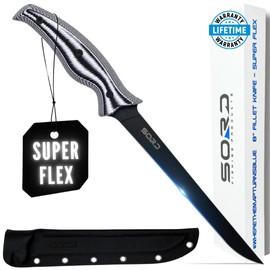 SORD Filet Knife for Fish - 8" Razor Sharp Fillet & Boning Knife - Saltwater and Freshwater Fishing - Includes Kydex Sheath - G10 Non Slip Grip | Full Tang Blade | Superior Corrosion Resistance