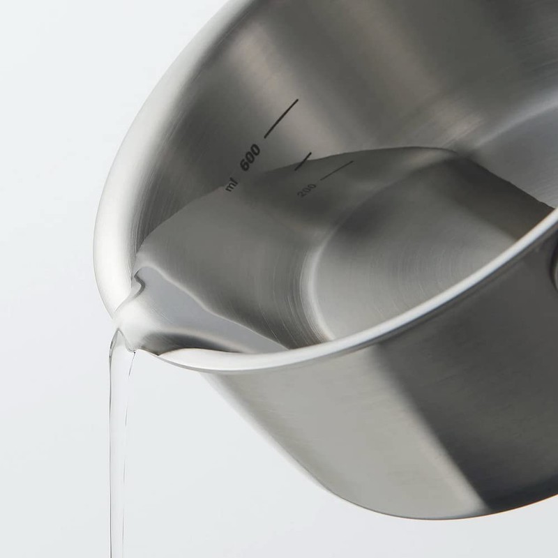 MUJI 82219913 Stainless Aluminum All-Over Three-Layer Steel Milk Pan, Silver,