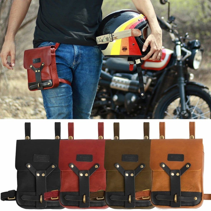 Trip Machine THIGH BAG Motorcycle Leg Bag Pouch (Black)