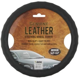 Toyota New SMALL Black Leather Steering Wheel Cover Toyota Prius Newer Corolla 86