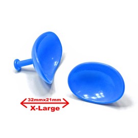 Medfort-Instruments X-Large Corneal Eye Shield Protector, 32mm x 21mm, Stainless Steel, Coated, Set of 2