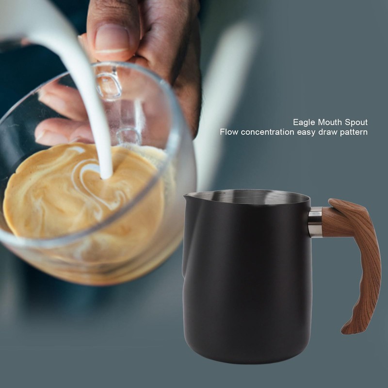 Milk Frothing Pitcher, 20/34oz Stainless Steel Steaming Pitchers Scale Coffee
