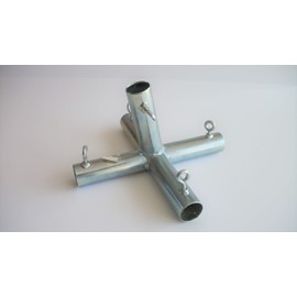 5 Way 1 3/8" Top Center Slant Leg Slope Canopy Fitting (FV5G) - Fits 1 3/8" EMT Pipe or Chain Link Fencing Top Rail That has an Outer Diameter of 1 5/16"