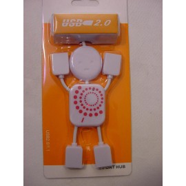 Unbranded NEW - USB 2.0 4 PORT HUB LITTLE MAN - GREAT PRESENT