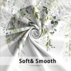 Ruelvth Short Shower Curtain, Waterproof Spring Green Eucalyptus Shower Curtain