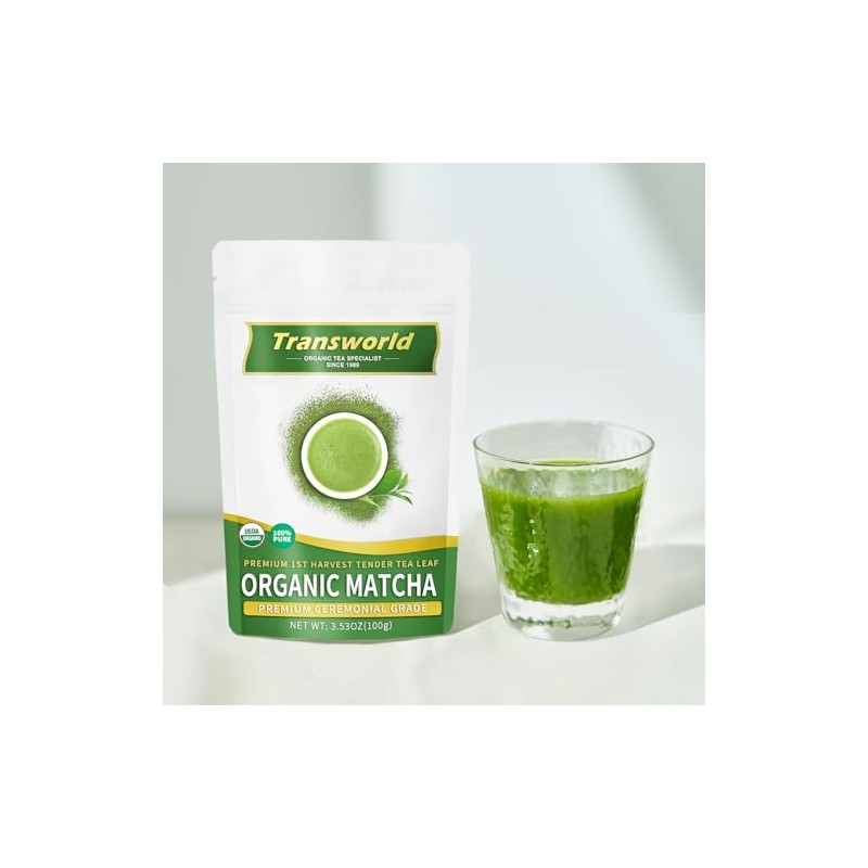 Organic Ceremonial Grade Matcha Green Tea Powder - 100% Pure