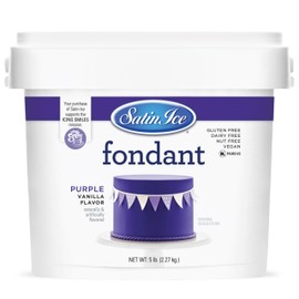 Satin Ice Fondant for Cake Decorating, Purple (5 Pound)