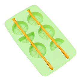 NUZAMAS Pack of 2 Ice Cube Box Popsicle Mold Set Lemon Shape Flexible Silicone PP Ice Cube Mold Popsicle Maker Ice Cream Molds Reusable DIY Pop Molds Tray